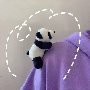 Бесплатная доставка, милая 8-сантиметровая плюшевая брошь с изображением маленькой панды