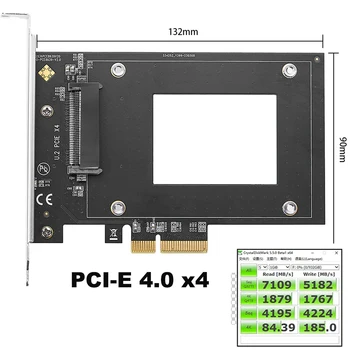 IOCREST U2 к PCIe 4.0 x4 Riser Адаптер Расширения Карты PCI Express 4x U.2 SFF-8639 Адаптер для Intel 2.5 