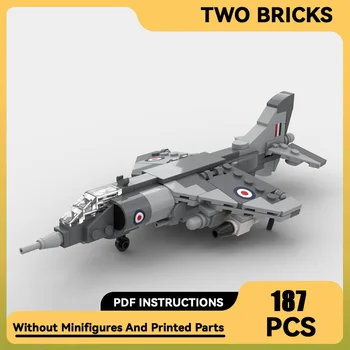 Строительные блоки военной серии Moc в масштабе 1: 72, Harrier GR.1, модель самолета, кирпичи для сборки своими руками, игрушки-истребители для детей