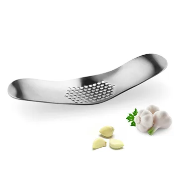 2023 НОВАЯ кухонная чеснокодавилка, Ручная чеснокодавилка из нержавеющей стали для измельчения чеснока в кухонной посуде