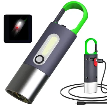 Многофункциональный фонарик Брелок МИНИ-фонарик USB Перезаряжаемый фонарь для кемпинга на открытом воздухе Фонарь с сильным светом