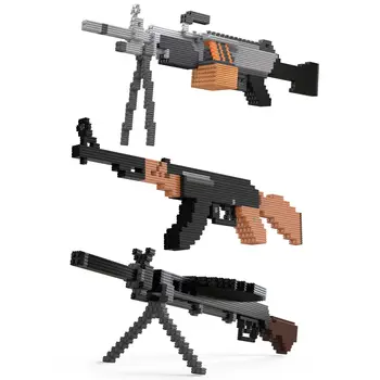 Набор игрушек BB FUN HOUSE Model Gun Building Blocks, Игрушечный настольный дисплей для сборки строительных кирпичей 