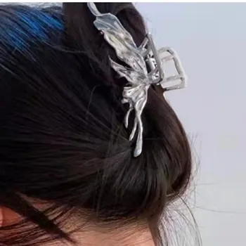 Красивые Серебряные Заколки для волос с бабочкой 2022, Модные Женские Заколки Для волос из сплава, Аксессуары для волос