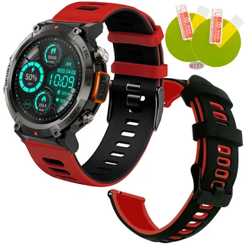 Мягкий силиконовый ремешок для смарт-часов LEMFO Smart Watch S100, ремешок для смарт-часов, спортивный браслет, Защитная пленка для экрана