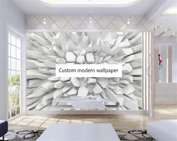 beibehang Пользовательские обои любого размера современный новый белый камень абстрактное искусство обои гостиная телевизор диван фон papel de parede обои