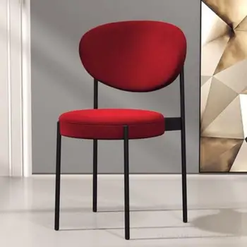 Кресло для отдыха в скандинавском минималистичном стиле, Роскошное Удобное обеденное кресло на черных металлических ножках, Европейская Итальянская мебель Cadeira GXR41XP
