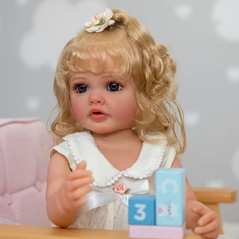 55 см Мягкое силиконовое виниловое возрождение для девочек-малышей Кукла Бетти 3D с раскрашенной кожей Genesis Paint Рождественский подарок для девочки