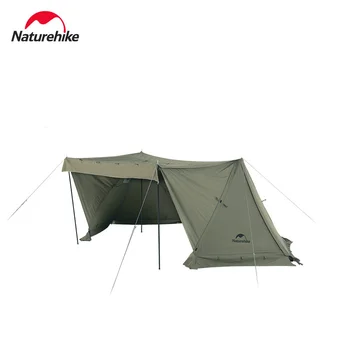Naturehike 2023 New Ares Single Shelter Палатка Открытый Кемпинг Большое Пространство Хлопчатобумажная Палатка Военная Палатка С Дымоходом