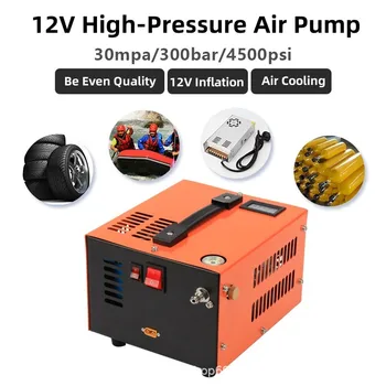 Воздушный компрессор высокого давления 12 В 4500 фунтов на квадратный дюйм 300 бар 30 мпа с трансформатором 220 В