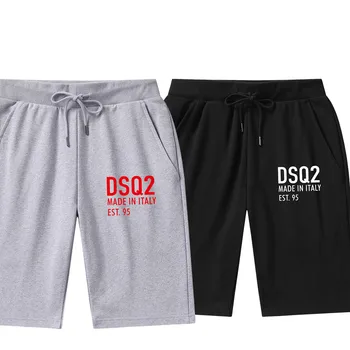 Модные мужские короткие брюки с буквенным принтом DSQ2, повседневные тренировочные шорты на открытом воздухе