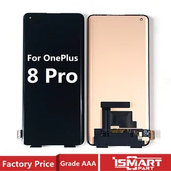 Оригинальный дисплей Для OnePlus 8 Pro AMOLED LCD С сенсорным экраном и Цифровым Преобразователем в сборе для замены экрана дисплея 1 + 8 Pro 6,78 