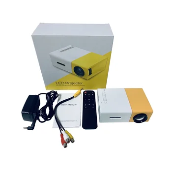 Светодиодный мини-проектор YG300 Pro с поддержкой 1080P Full HD, Совместимый с HDMI, USB AV TF, Портативный Домашний медиаплеер EU Plug