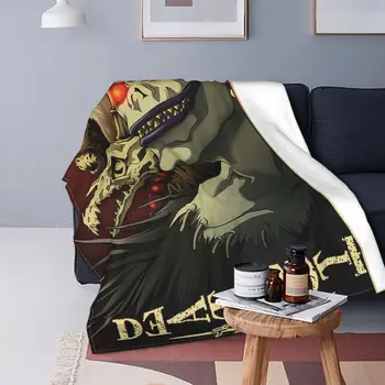 Одеяло Death Note Бархатное Аниме Рюк Легкое Покрывало для спальни Диван-Кровать Коврик