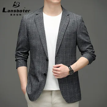 Весенне-осенний мужской пиджак в корейском стиле Slim Fit, маленький мужской пиджак, подходящий для бизнеса, повседневного отдыха