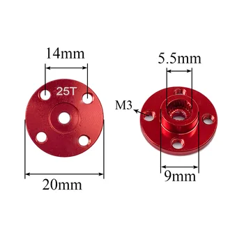 10 шт./лот Металлический диск рулевого механизма, стент 25 т, сервопривод круглого типа для радиоуправляемого робота MG995 MG996R