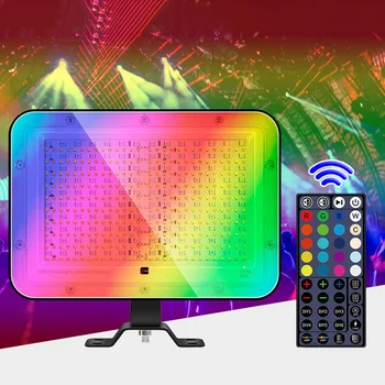 RGB светодиодный прожектор, меняющий цвет, прожектор с дистанционным управлением IP66, наружный настенный светильник, Садовый светильник для вечеринки, лампа для сцены