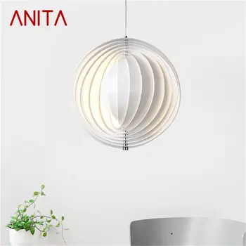 Подвесной светильник ANITA, современные креативные белые светодиодные лампы, светильники для домашней декоративной столовой