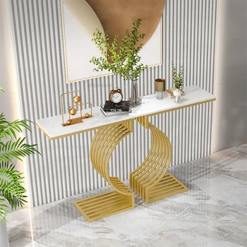 Консольные столики из кованого железа в Скандинавском стиле для домашней мебели, входной шкаф, Креативная простота, бытовая гостиная, Глубокая подставка