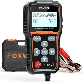 FOXWELL BT705 Автомобильный Аккумуляторный Тестер 12V 24V Инструменты для Проверки Проворачивания Зарядки от 100 до 2000CCA Сканирующий Инструмент Car Heavy Duty Truck Analyzer
