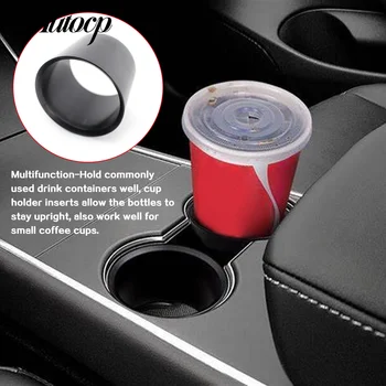 Черный автомобильный держатель для стакана воды, вставной адаптер для расширителя, подходит для Tesla Model 3