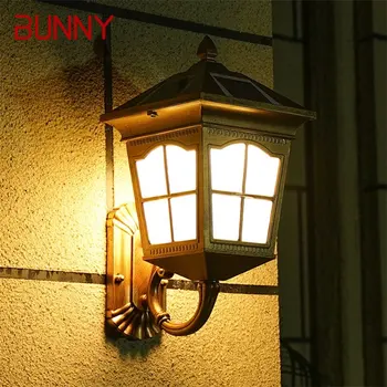 Уличные солнечные настенные бра BUNNY Light LED Водонепроницаемая современная лампа IP65 для украшения крыльца дома