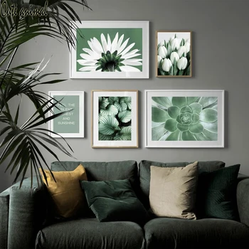 Зеленые Листья И Белые Цветы Картинки DIY 5D Полная Алмазная Живопись Бисером Мозаичная Вышивка Plantes Vestes Home Decor Craft New