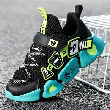 Высококачественная детская обувь, дышащие кроссовки для мальчиков, легкая детская обувь, кроссовки для бега с мягкой подошвой Tenis Infantil