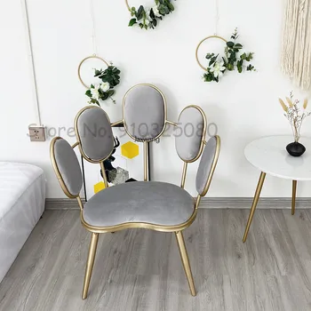 скандинавский стул для гостиной, Мебель для дома, креативный дизайн, Пальма Панды, Балконные кресла для отдыха, золотое Железное Роскошное Кресло Со спинкой