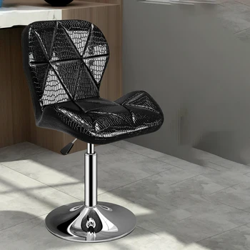 Бархатный офисный барный стул, стульчики для кормления, дизайнерский акцент, вращающиеся барные стулья, барный стул, Скандинавский шезлонг, изысканная уличная мебель