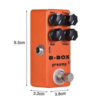 MOSKY B-Box Предусилитель для электрогитары Overdrive Педаль эффектов цельнометаллический корпус True Bypass