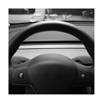 Для Tesla Model-Y Защита рычага переключения передач, Замшевая кожа, меховая крышка рычага переключения передач, модификация интерьера оранжевого цвета