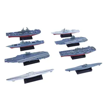8 Штук 4D Собранная модель корабля DIY Корабль Головоломка DIY Собрать игрушки-головоломки Авианосец Игрушка для девочек Мальчики Подарки для детей