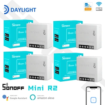 1-30 штук SONOFF R2 Wifi Mini Switch Timer Беспроводные переключатели Smart Automation Remote /голосовое управление от eWeLink Alexa Google Home