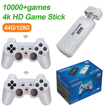 Игровая Приставка Ретро Игровая Приставка 4K HD Игровая Приставка 10000 + Игр 2.4 G Двойной Беспроводной Контроллер Игровой Джойстик Для PSP