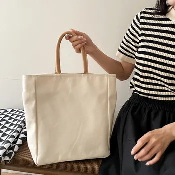 Простая холщовая сумка Женская повседневная сумка большой емкости модная сумка школьный ранец женская сумка