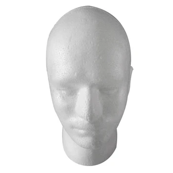 6-Кратный дисплей для мужского парика, косметологический манекен, подставка для головы, модель из пеноматериала белого цвета