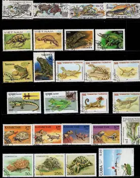50 шт./лот Тематика марок с животными-рептилиями Отличается от многих стран, почтовые марки без повторов с почтовой маркой для коллекционирования