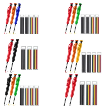 Твердый набор плотницких карандашей Деревообрабатывающие инструменты Механический набор карандашей Строительный Плотницкий маркер С несколькими коробками для заправки Карандашей для рисования