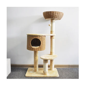 Высококачественная современная большая рама для лазания кошек от пола до потолка, дом на деревьях-башня