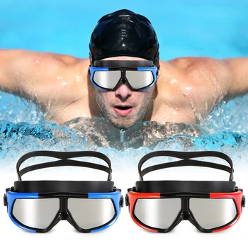 Профессиональные очки для плавания Для женщин и мужчин, регулируемые противотуманные широкие водонепроницаемые очки для плавания, оборудование для плавания для взрослых