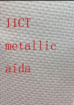 в наличии в одной комнате Вышивка крестиком Металлической проволокой Нитевидная Серебряная ткань Aida FabricCanvas---11CT 100X50cm