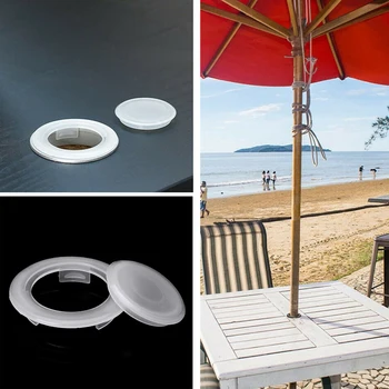Комплекты кольцевых заглушек, отверстие для настольного зонтика, 2 дюйма, 4 комплекта декоративных светостойких деталей, пластик для закаленного стекла толщиной 5-6 мм