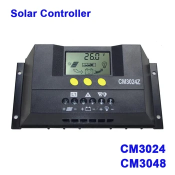 CM3048 3024 солнечный контроллер заряда и разряда 12V 24V ЖК-дисплей для системы питания солнечный контроллер pwm Тока и напряжения