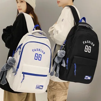 Подростковые школьные сумки для девочек и мальчиков, студенческий рюкзак для колледжа, женская нейлоновая корейская сумка для книг
