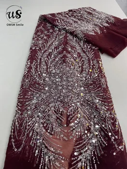 Модный дизайн 5Y Vestido OWSM во французском стиле Высококачественная вышивка бисером, сеткой, кружевом, пайетками для вечерних платьев в 2022 году