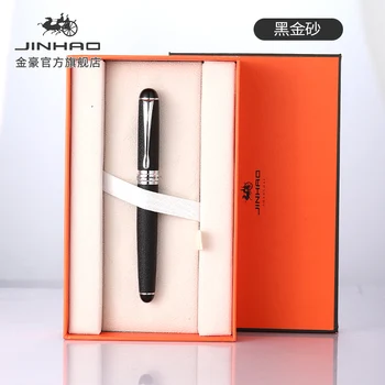 JINHAO X750 В классическом стиле, серебряный зажим, металлическая авторучка, перо 0,5 мм, стальные чернильные ручки для канцелярских принадлежностей, школьные принадлежности