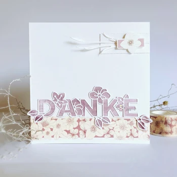 Mmao Crafts Металлические штампы для резки стали Новый трафарет для декорирования букв Danke для бумаги для скрапбукинга 