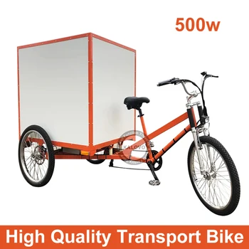 Высококачественный Сверхмощный Электрический Трехколесный велосипед Мощностью 500 Вт Для Доставки Продуктов Питания и грузов По Городу