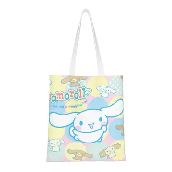 Sugarbunnies Сумка для покупок из бакалеи, холщовая сумка для покупок, сумки через плечо, большая емкость, моющаяся сумка для японской анимации