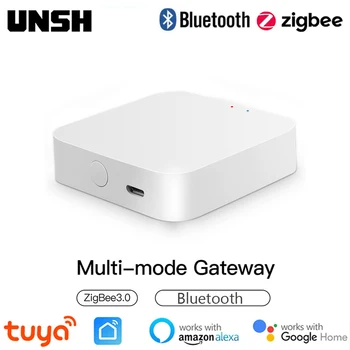 Tuya Zigbee 3.0 Bluetooth Gateway HUB Беспроводной мост для умного дома Smart Life Control Поддержка устройства ZigBee Alexa Google Home